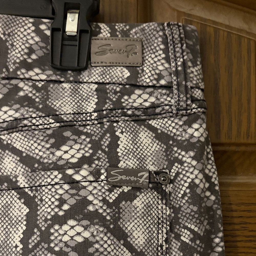 Gray Snakeskin Pattern Jeans - image 8
